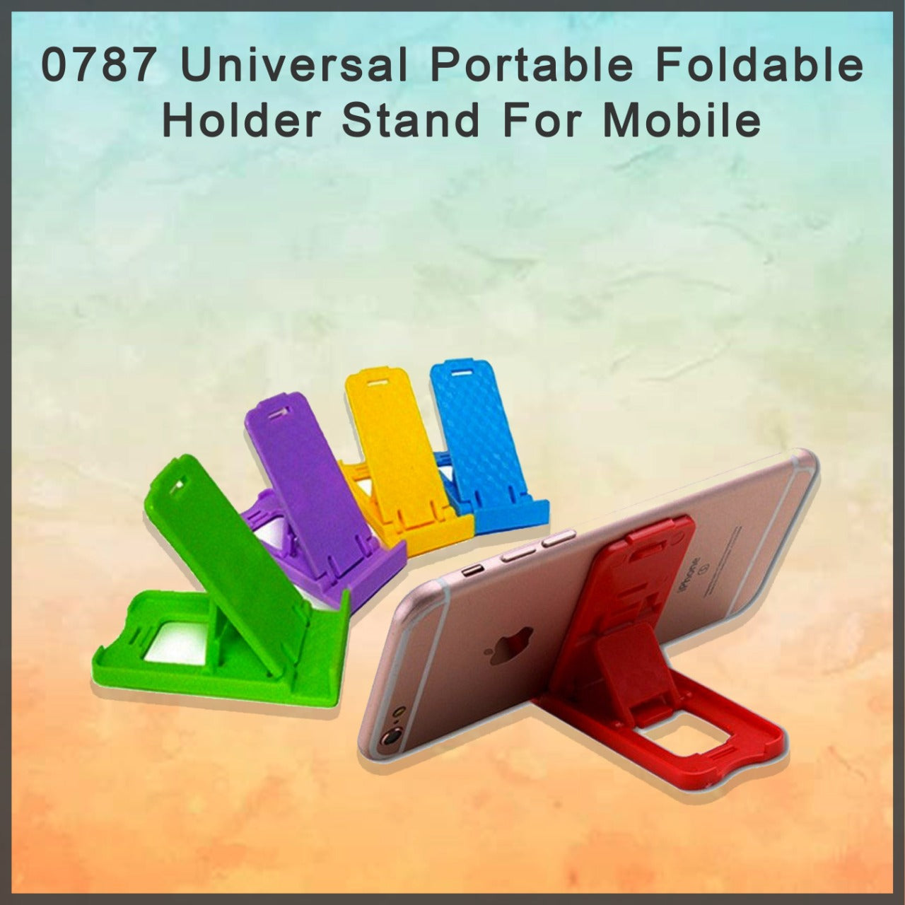 Universal holder stand for phones, features a foldable and portable design. Universal holder stand for phones, features a foldable and portable design.